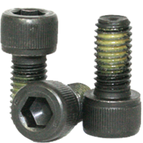 #8-32 x 1/4" Fully Threaded Socket Head Cap Screws Coarse Alloy Nylon-Patch Thermal Black Oxide (100/Pkg.)