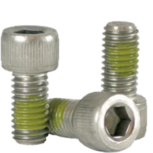 1/4"-28 x 1/2" Fully Threaded Socket Head Cap Screws Fine 18-8 Stainless w/ Nylon-Patch (100/Pkg.)