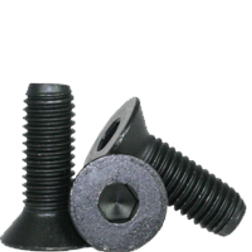 #8-32 x 1-1/4" Partially Threaded Flat Socket Caps Coarse Alloy Thermal Black Oxide (100/Pkg.)