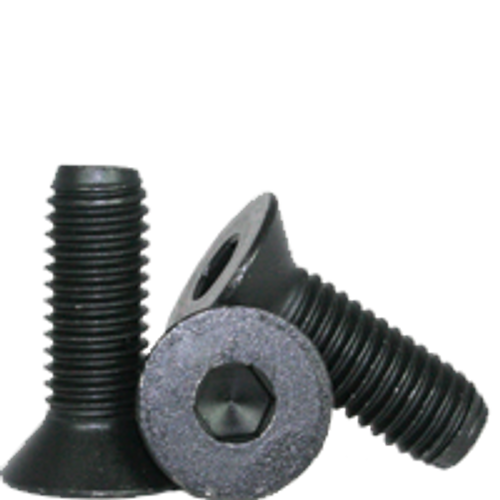 #10-32 x 2-1/2" Partially Threaded Flat Socket Caps Fine Alloy Thermal Black Oxide (100/Pkg.)