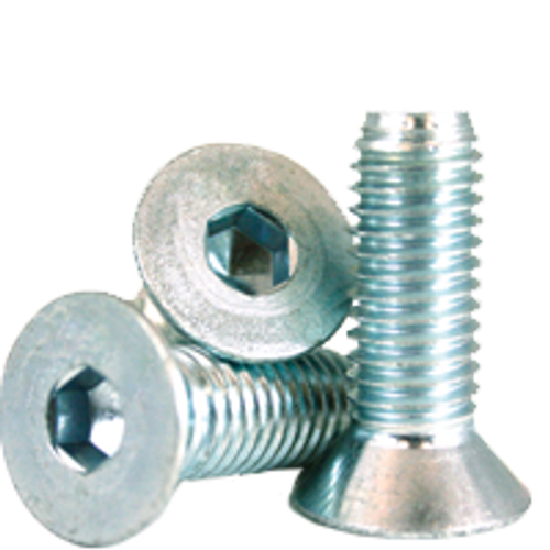 #10-24 x 1-1/2" Partially Threaded Flat Socket Cap Coarse Alloy Zinc-Bake Cr+3 (100/Pkg.)