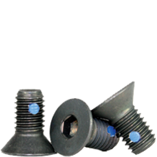 #4-40 x 3/4" Fully Threaded Flat Socket Caps Coarse Alloy w/ Nylon-Pellet Black Oxide (100/Pkg.)