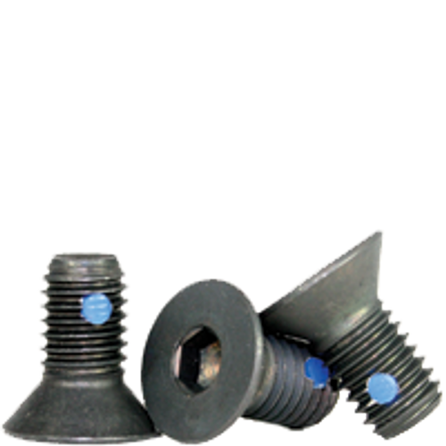 #6-32 x 1/2" Fully Threaded Flat Socket Caps Coarse Alloy w/ Nylon-Pellet Black Oxide (100/Pkg.)