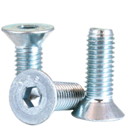 M5-0.80 x 8 mm Fully Threaded Flat Socket Cap 12.9 Coarse Alloy Zinc (100/Pkg.)