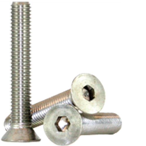 1/4"-20 x 3" Non-Standard Flat Socket Caps Coarse 18-8 Stainless (100/Pkg.)