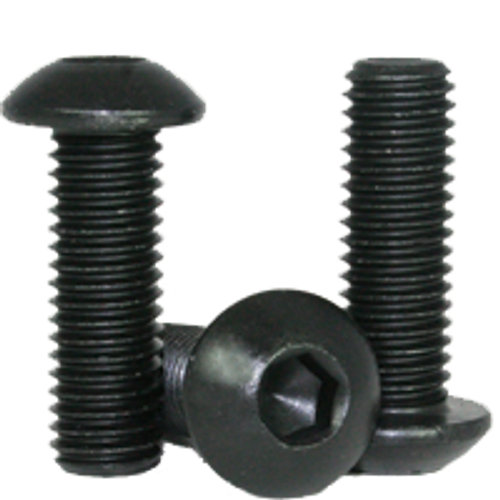 #1-7 x 5/8" Fully Threaded Button Socket Caps Fine Alloy Thermal Black Oxide (100/Pkg.)