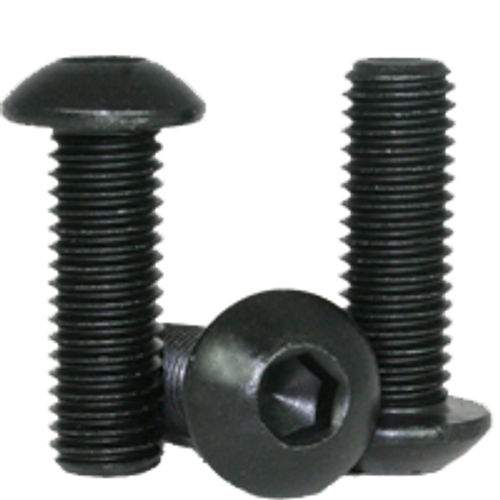 #4-40 x 5/8" Fully Threaded Button Socket Caps Coarse Alloy Thermal Black Oxide (100/Pkg.)