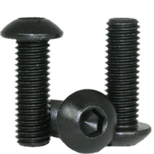 1/2"-13 x 7/8" Fully Threaded Button Socket Caps Coarse Alloy Thermal Black Oxide (100/Pkg.)