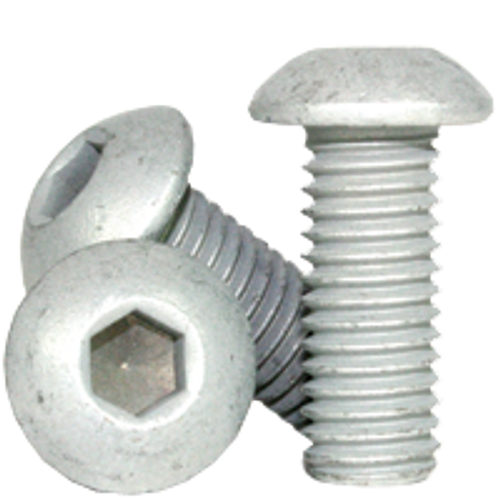 1/4"-20 x 1" Fully Threaded Button Socket Cap Coarse Alloy Mechanical Zinc (100/Pkg.)
