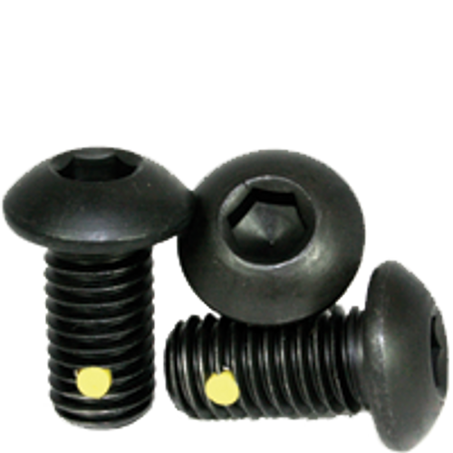 3/8"-16 x 1-1/4" Fully Threaded Button Socket Caps Coarse Alloy w/ Nylon-Pellet Thermal Black Oxide (100/Pkg.)