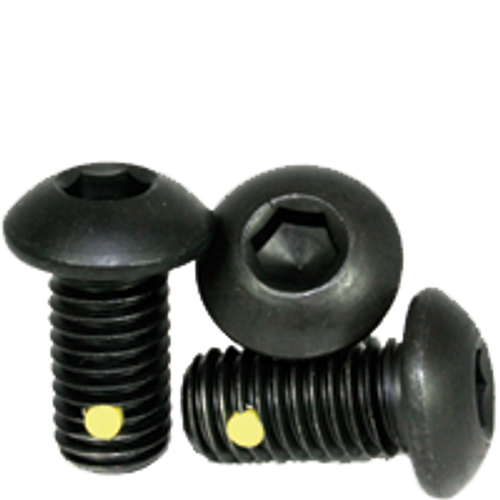 1/2"-13 x 1-1/2" Fully Threaded Button Socket Caps Coarse Alloy w/ Nylon-Pellet Thermal Black Oxide (100/Pkg.)