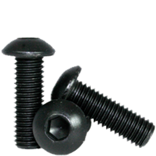 M4-0.70 x 12 mm Fully Threaded Button Socket Caps 12.9 Coarse Alloy ISO 7380 Thermal Black Oxide (100/Pkg.)