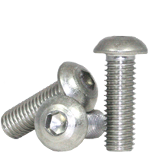 #10-24 x 3/4" Fully Threaded Button Socket Caps Coarse 18-8 Stainless (100/Pkg.)