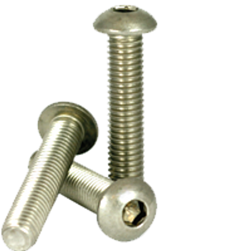 M3-0.50 x 6 mm Fully Threaded Button Socket Caps Coarse 18-8 Stainless (100/Pkg.)