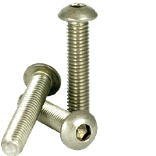M4-0.70 x 10 mm Fully Threaded Button Socket Caps Coarse 18-8 Stainless (100/Pkg.)