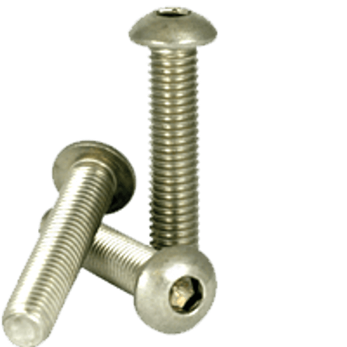 M4-0.70 x 12 mm Fully Threaded Button Socket Caps Coarse 18-8 Stainless (100/Pkg.)