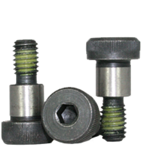 1/4"-10-24 x 3/4" Socket Shoulder Bolts (Shoulder Screws) Coarse Alloy w/ Nylon-Patch Thermal Black Oxide (25/Pkg.)