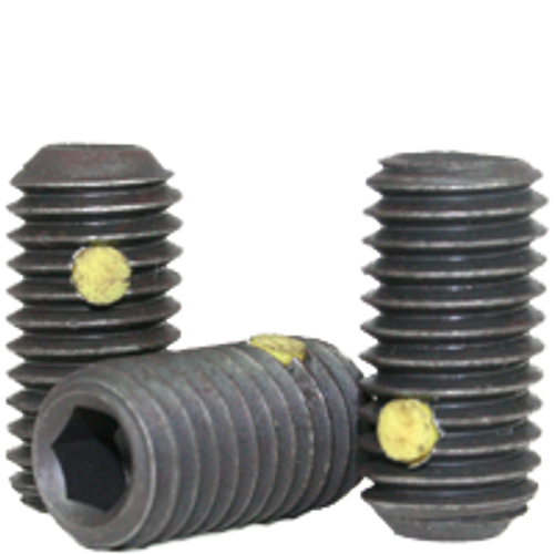 #10-32 x 3/4" Socket Set Screws Cup Point Fine Alloy w/ Nylon-Pellet Thermal Black Oxide (100/Pkg.)