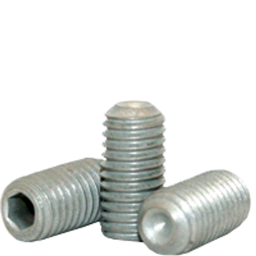 M12-1.75 x 12 mm Socket Set Screw Cup Point 45H Coarse Alloy ISO 4029 / DIN 916 Zinc-Bake Cr+3 (100/Pkg.)