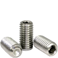 Fastenere 8-32 X 3/8 Inch Socket Set Screws - 18-8 Stainless Steel, Allen Drive, Cup Point - Qty 100