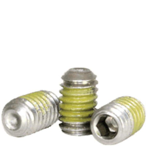#8-32 x 5/16" Socket Set Screws Cup Point Coarse 18-8 Stainless w/ Nylon-Patch (100/Pkg.)