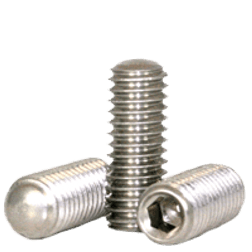 #6-32 x 3/16" Socket Set Screws Oval Point Coarse 18-8 Stainless (100/Pkg.)