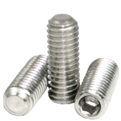 #4-40 x 3/16" Socket Set Screws Flat Point Coarse 18-8 Stainless (100/Pkg.)