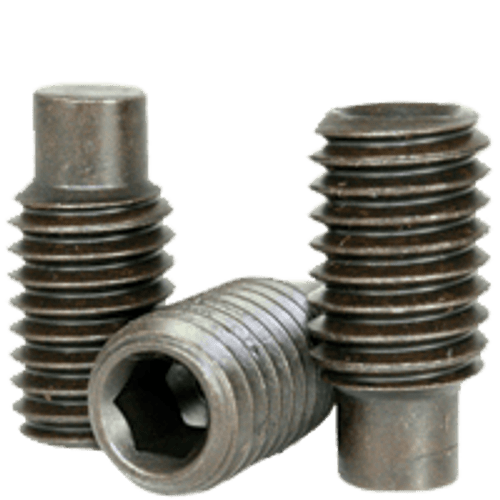 3/8"-16 x 3/8" Socket Set Screws Full Dog Point Coarse Alloy Thermal Black Oxide (100/Pkg.)