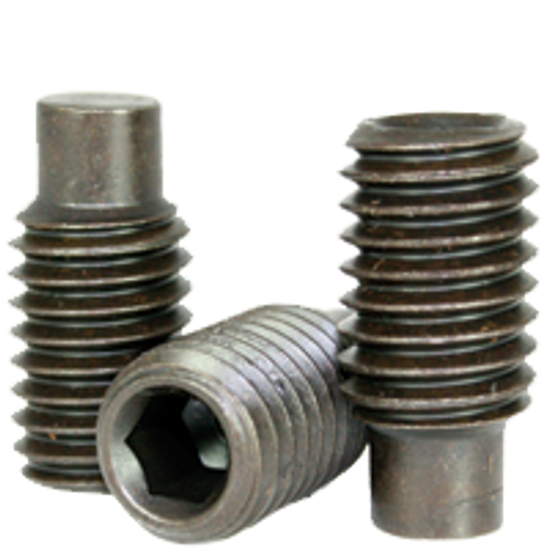 1/2"-13 x 1-1/4" Socket Set Screws Full Dog Point Coarse Alloy Thermal Black Oxide (100/Pkg.)