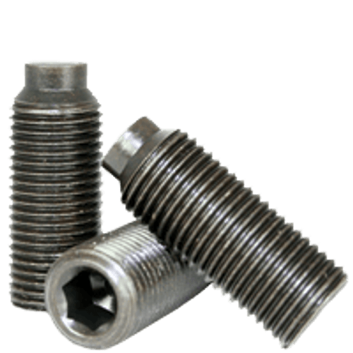#10-24 x 7/16" Socket Set Screws 1/2 Dog Point Coarse Alloy Thermal Black Oxide (100/Pkg.)