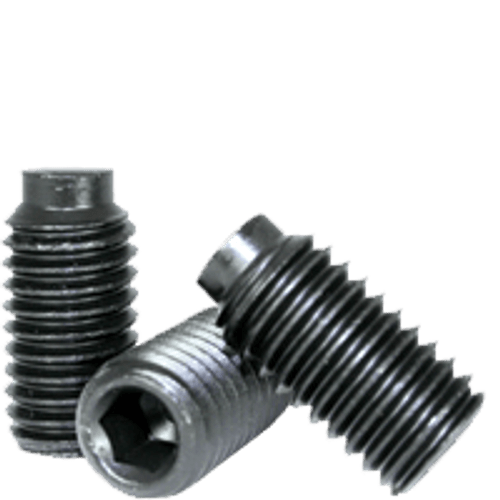 3/8"-24 x 3/8" Socket Set Screws 1/2 Dog Point Fine Alloy Thermal Black Oxide (100/Pkg.)