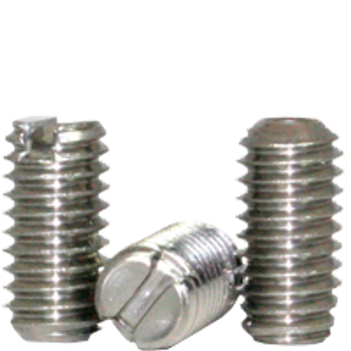 #10-32 x 3/8" Slotted Set Screw Cup Point Fine 18-8 Stainless (100/Pkg.)