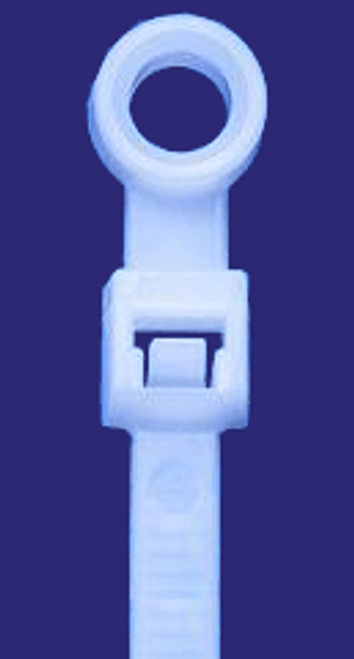 4" #6 Natural Mounting Hole Cable Ties 18lb. (1000/Bag) 4" #6 Natural Mounting Hole Cable Ties 18lb. (1000/Bag)