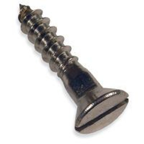 #6 x 1" Flat Slotted Wood Screw 304 Stainless Steel (100/Pkg.)