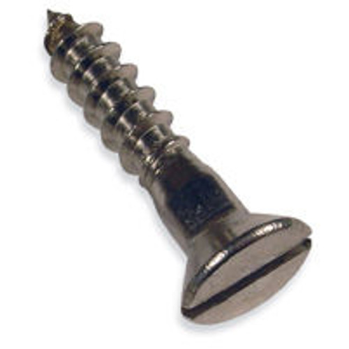 #10 x 3" Flat Slotted Wood Screw 304 Stainless Steel (100/Pkg.)