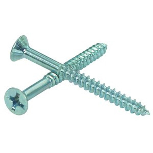 #16 x 1" Phillips Flat Head Wood Screw Zinc (100/Pkg.)