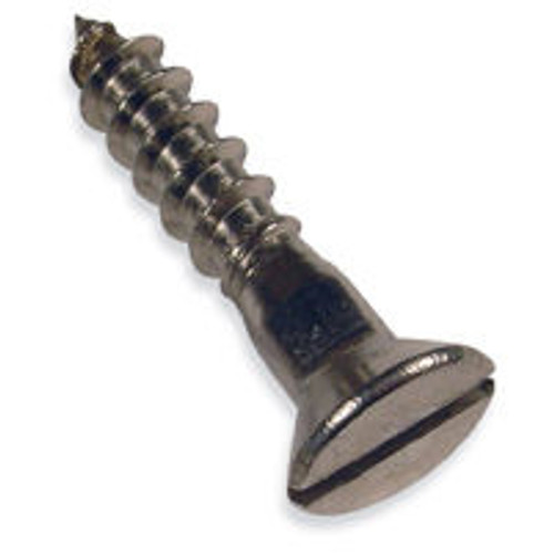 #10 x 2" Flat Slotted Wood Screw 304 Stainless Steel (100/Pkg.)