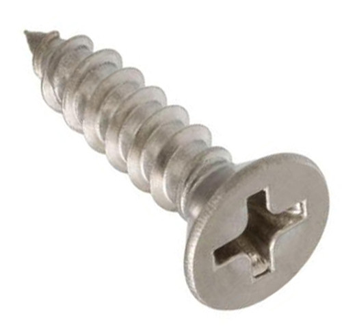 #10 x 2" Phillips Flat Head Wood Screw 304 Stainless Steel(100/Pkg.)