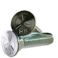1/2"-13 x 3-1/2" No. 3 Head Grade 5 Plow Bolt W/Nut Zinc Cr+3 (25/Pkg.)