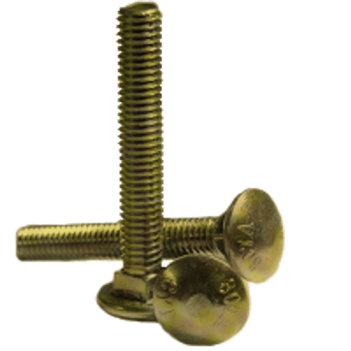 1/2"-13 x 1" Carriage Bolt A307 Grade A Zinc Yellow (650/Bulk Pkg.)