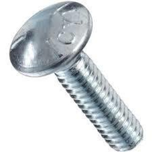 M12-1.75 x 30 mm Fully Threaded Carriage Bolts DIN 603 4.6 Zinc Cr+3 (20/Pkg.)