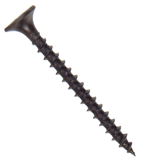 #9 x 1" Particle Board Screws Flat Head Phillips Black Phosphate , Hardened (5,000/Bulk Pkg.)