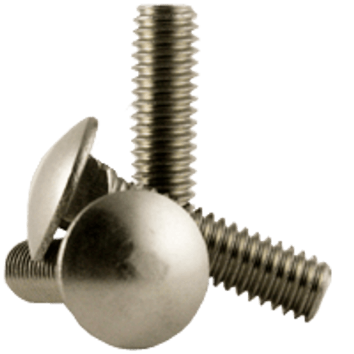 1/2"-13 x 4-1/2 Fully Threaded Carriage Bolts Coarse 18-8 Stainless Steel (100/Bulk Pkg.)