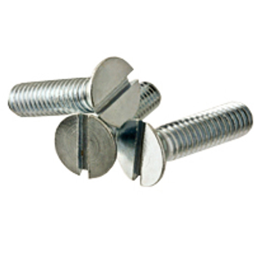 #10-32 x 1/4" Undercut Flat Slotted Machine Screws Fine Zinc Cr+3 (100/Pkg.)