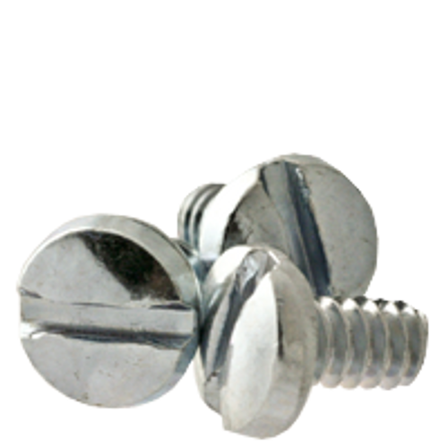 #8-32 x 1/2" (Fully Threaded) Machine Screws Binder Undercut Slotted Coarse Zinc Cr+3 (10,000/Bulk Pkg.)