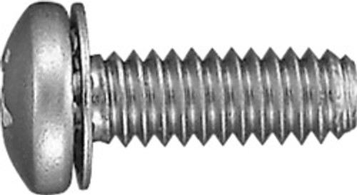 #10-32 x 1/4" External Tooth Lockwasher Phillips Pan Head Machine Screws SEMS Zinc Cr+3 (8,000/Bulk Pkg.)
