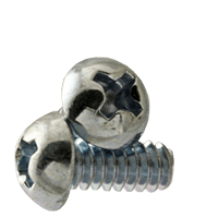 #10-32 x 2" (Fully Threaded) Machine Screws Round Head Phillips Zinc Cr+3 (2,500/Bulk Pkg.)