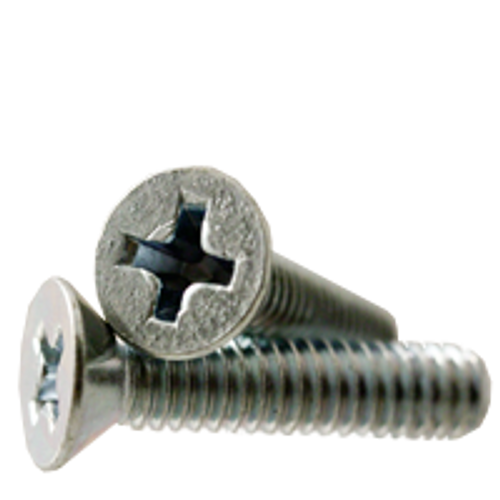 M8-1.25 x 45 mm Metric Flat Slotted Machine Screws Zinc CR+3 (1,000/Bulk Pkg.)