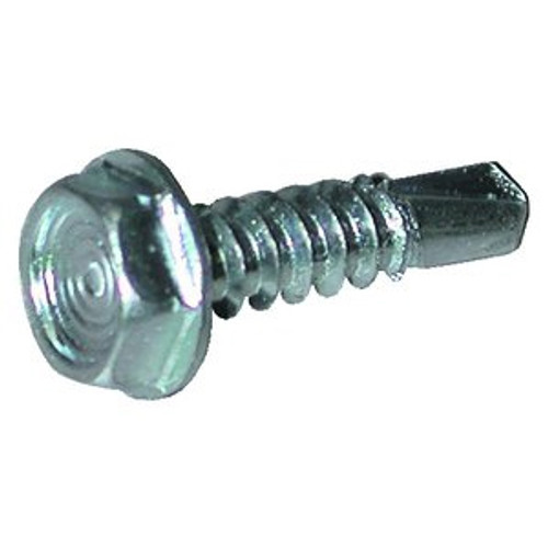 #12-14 x 1-1/4" Indent Hex Washer Head Unslotted, #3 Point Bsd Proferred Self Drilling Screws, Zinc Cr+3 (3,000/Bulk Pkg.)