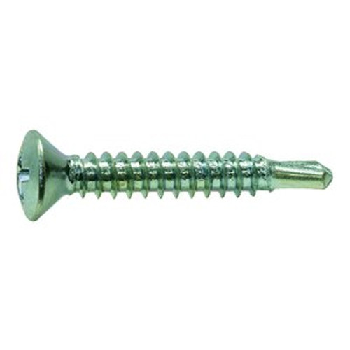 #8-18 x 1-1/4" F/T Phillips Oval Head, #2 Point Self Drilling Screws Zinc Cr+3 (500/Pkg.)